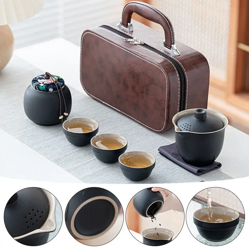 5 шт. портативный дорожный чайный набор мини чайная чашка керамический кунг-фу