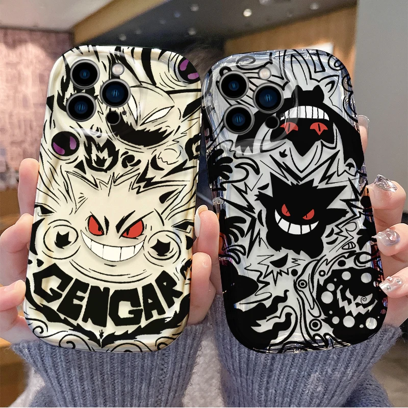 Чехол для телефона с рисунком покемона Gengar Wave Xiaomi Redmi Note 12 12C 11A Pro Plus Turbo 12S 11 11S 10 10X