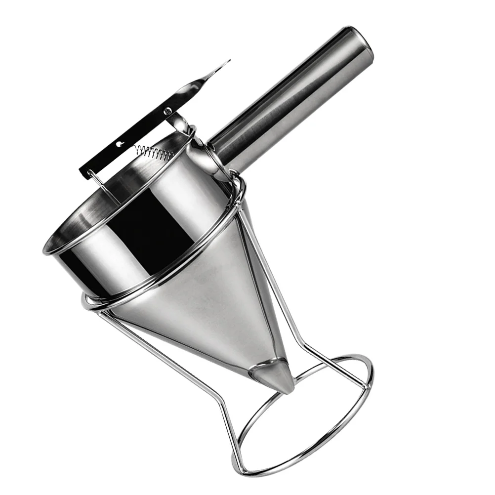 

Dispenser Funnel Batter Pancake Pourer Cake Dropper Metal Waffle Maker Baking Takoyakistainless Steel Piston Decorating Tool