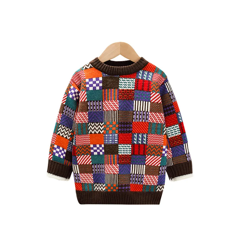 

Child Sweater Girl Boy Autumn And Winter Clothes 2023 Children Jumper Christmas Sweater Thick Round Neck Knitted Sweater Kids