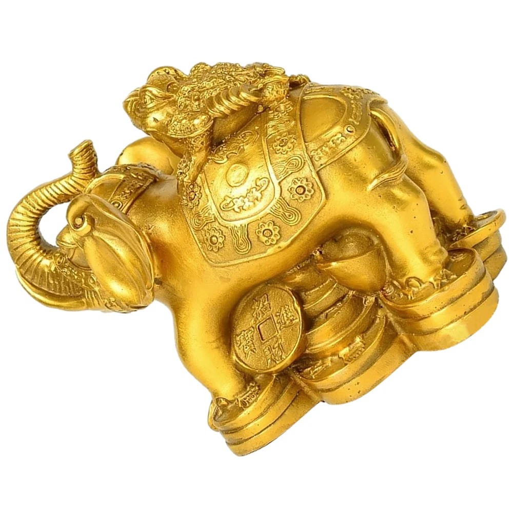 

Decor Craft Ornament Animal Figurines Elephant Miniature Abstract Statue Brass Office