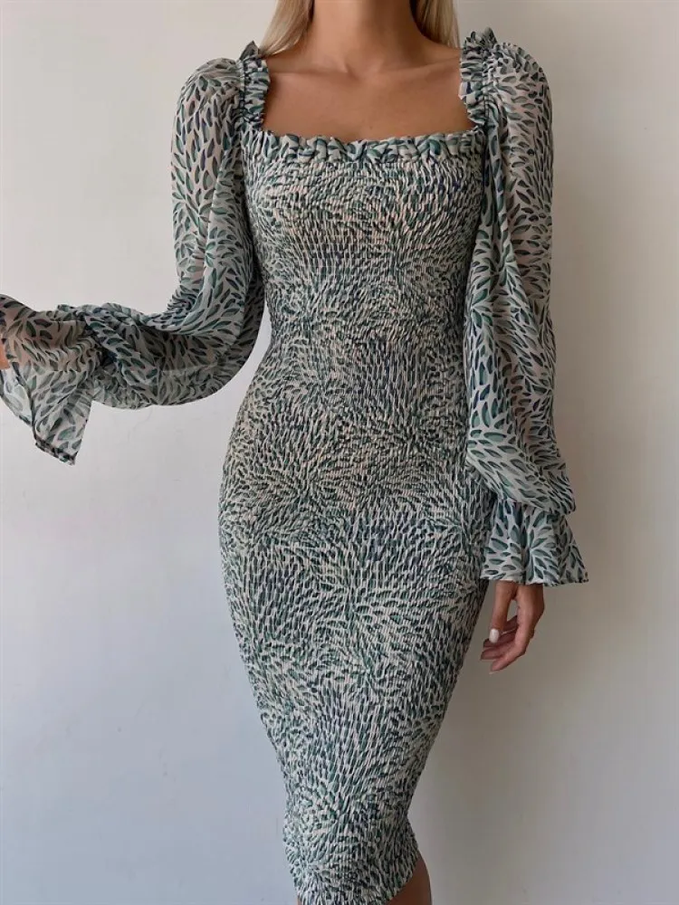 

Penc Brand- Top Seller Product Summer Woman Midi Stylish Dress The Most Preferred Luciano Dress Mint Color