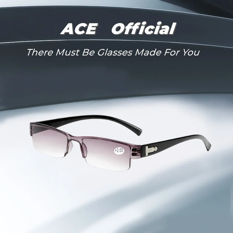

Korean Fashion Reading Glasses Men Women Clear Lens Half Frame Presbyopic Eyewear 1.0 1.5 2.0 2.5 3.0 3.5 4.0 for Reader