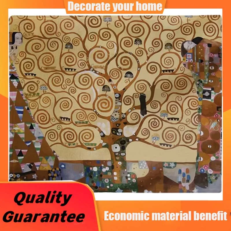 

CafePress Gustav Klimt Tree of Life Throw Blanket Soft Fleece Throw Blanket, 60"x50" Stadium Blanket throw blanket