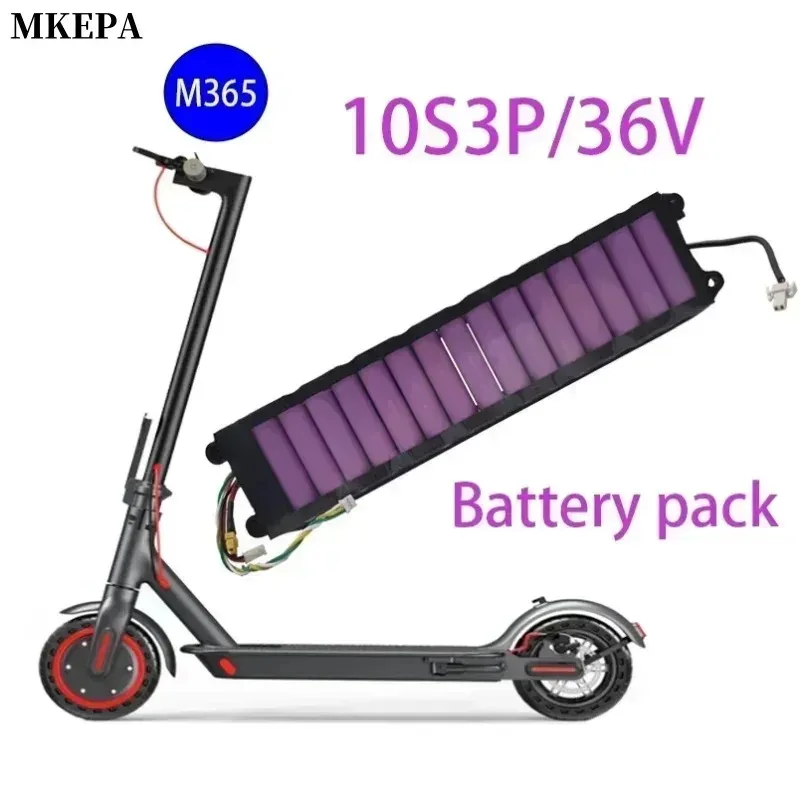 Фото Оригинальный аккумулятор MKEPA 36В 10500мАч 10S3P для Xiaomi/LiPega M365 M356 Pro, специальный аккумуляторный блок 36В Li-ion 10500мАч №3