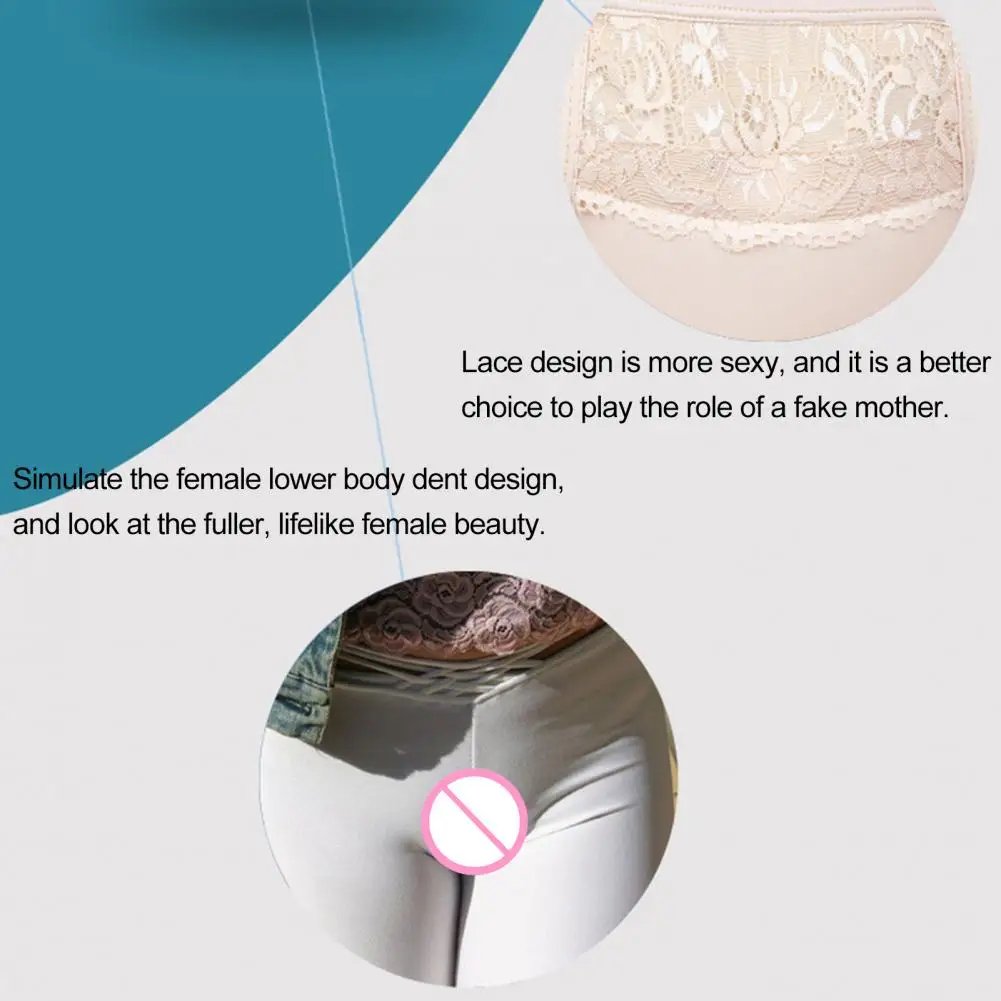 

Inside Wearing Male Crochet Hip Lift Hiding Gaff Panty for Transgender