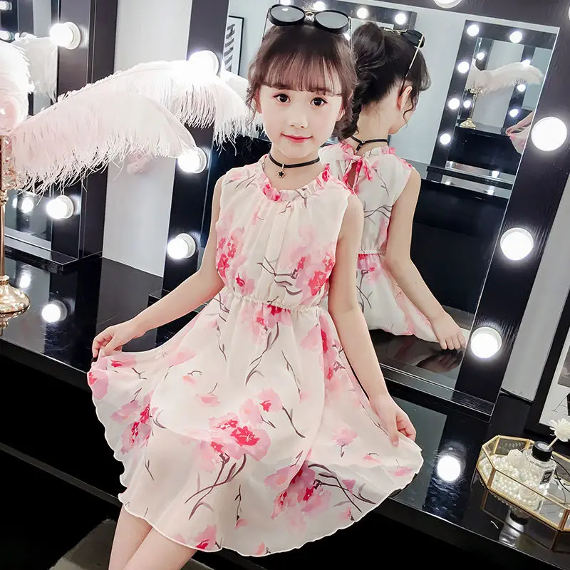 

Summer Girls Sweet Dress 2023 New Girls Dresses for Child Fashion Casual Dresses Girls Party Dresses 8 To 12 Years Vest Dress 4y