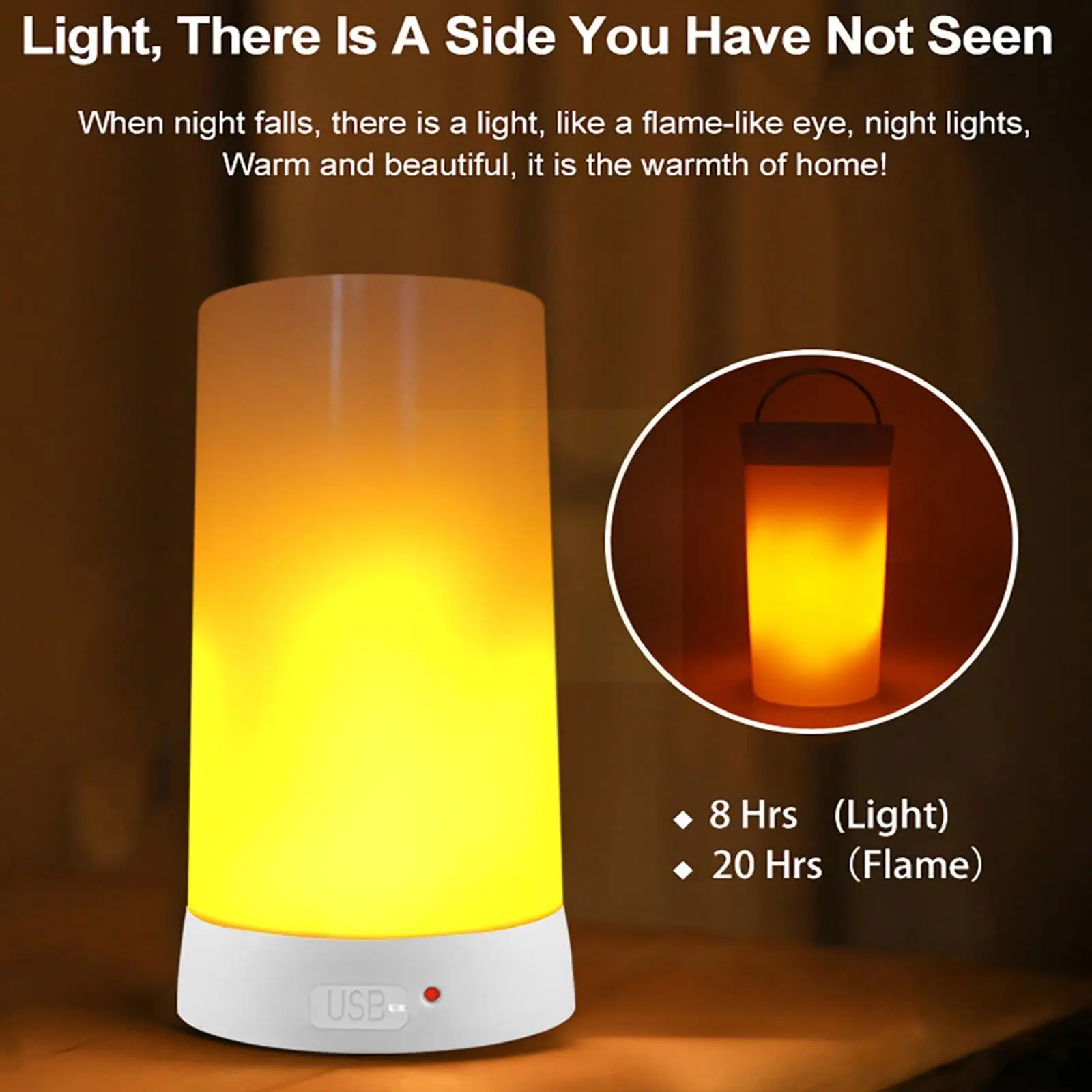 

Remote Control Night Light Portable Led Table Light Decor Atmosphere Rechargeable Flame Lamp Usb Nightlight Party Mag G3e2