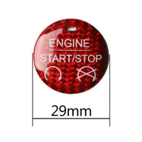 for ford mustang mustang 2015 2019 car interior carbon fiber mustang red one key start button decoration sticker