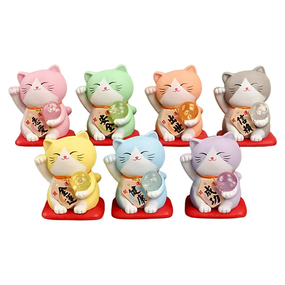 

Cute Home Car Hotel Restaurant Table 3D Lucky Cat Figurine Lucky Cat Ornament Anti-deformed Wishing