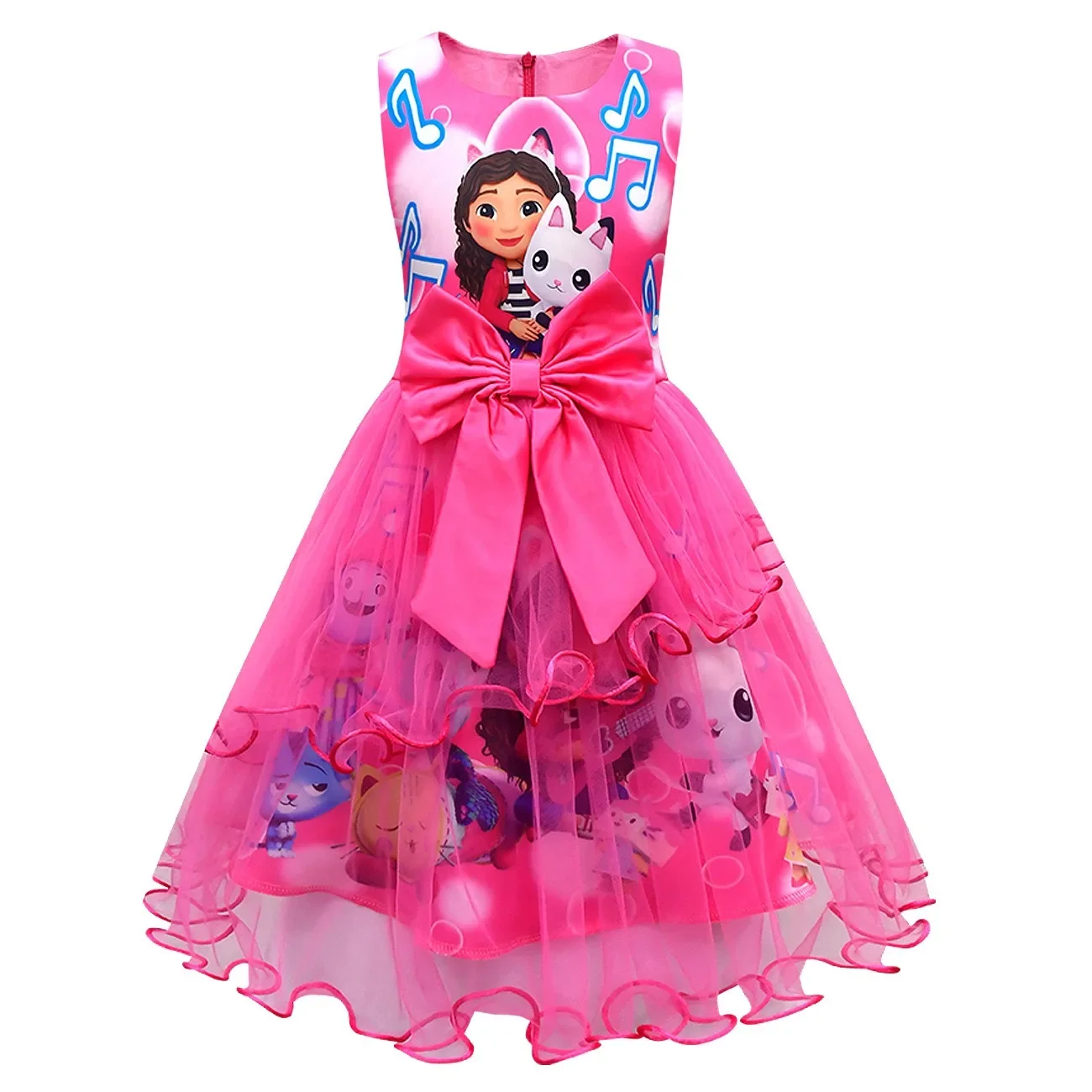 Аниме Gabi Cat Косплей Костюм гриль Juguetería Лук Кружевное Платье Головной Убор Сумка