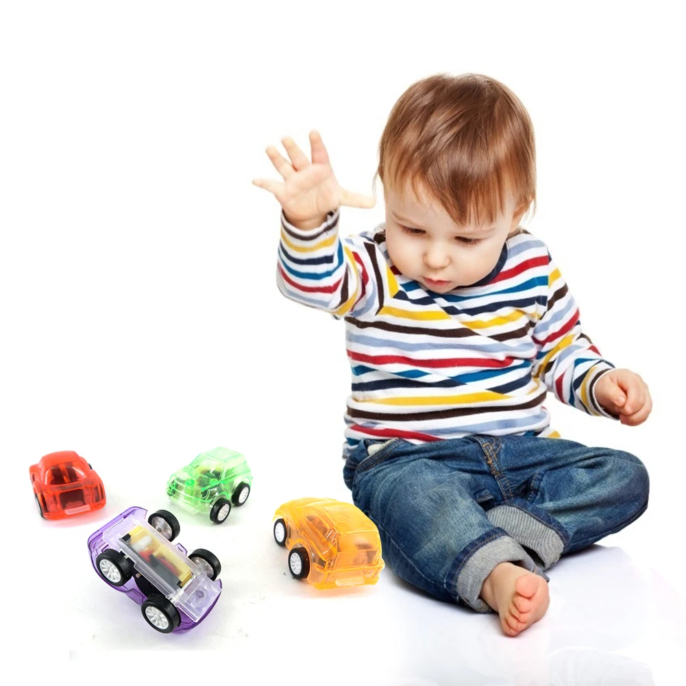 

1Set Easter Egg Transparent Action Figures Toys Surprise Egg Deformation Cars Mini Transformation Car Model Capsules