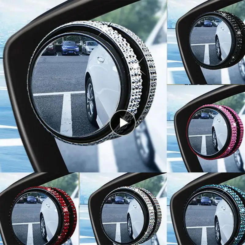

Автомобильное простое прочное бриллиантовое практичное модное безопасное портативное зеркало для слепых очков аксессуары зеркало заднего вида регулируемое красивое