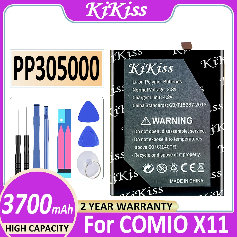 

Original KiKiss Battery PP305000 3700mAh For COMIO X11 Mobile Phone Bateria