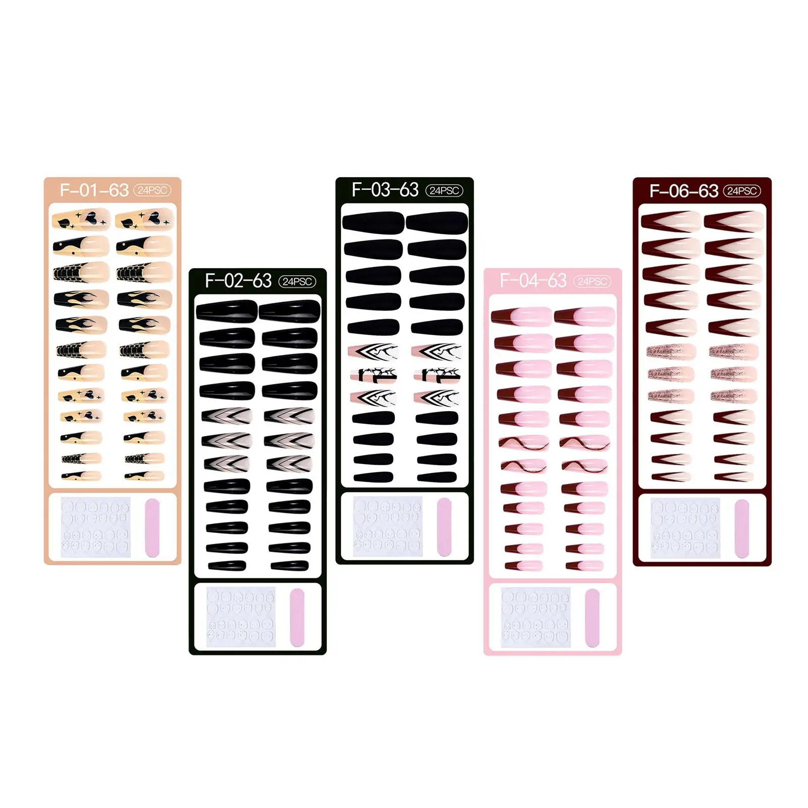 

24 шт. длинные гвозди, накладные ногти 12 размеров вечерние вечеринок, салонных девушек