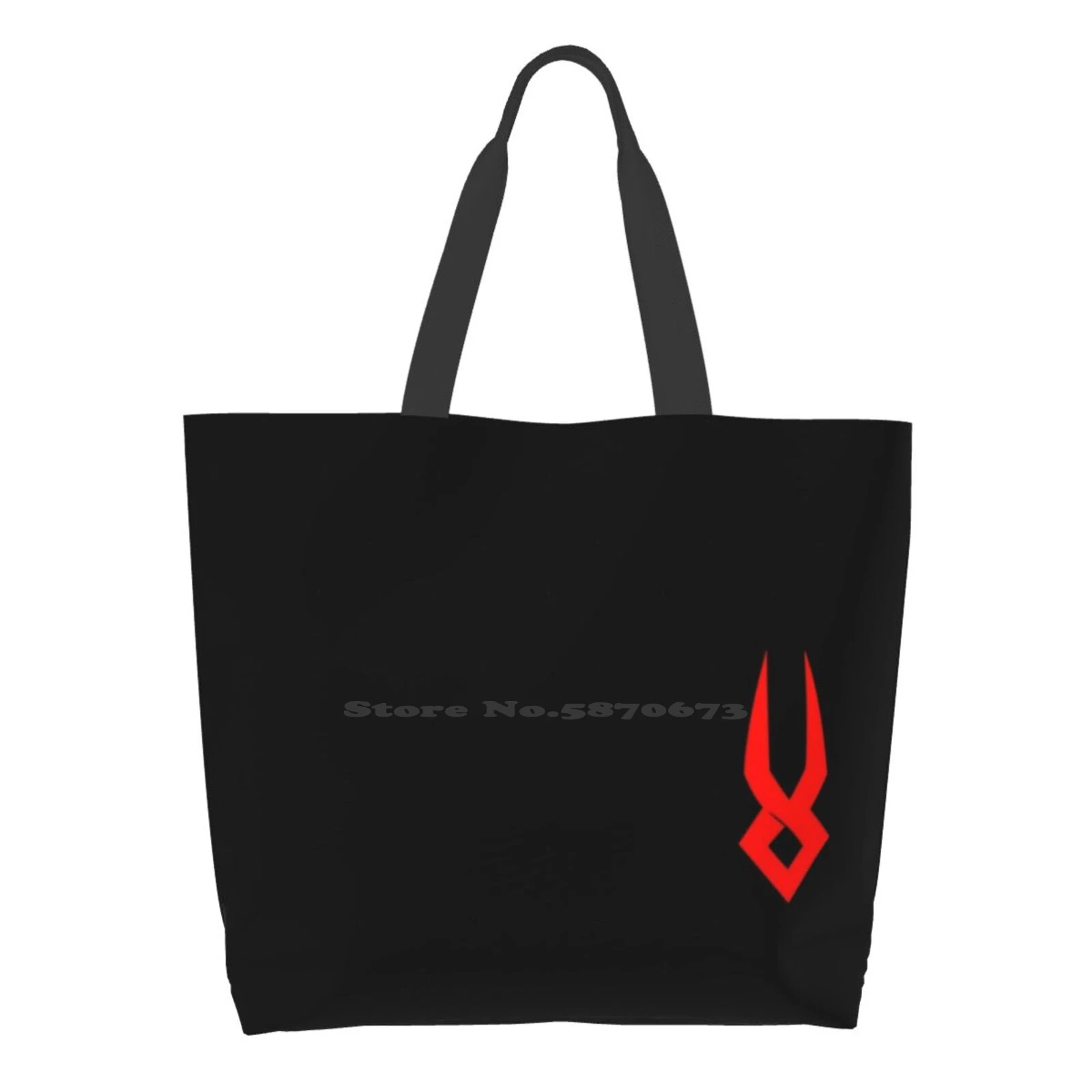 

Логотип игры Hades, большой размер, многоразовая складная сумка для покупок, логотип Hades Zagreus Supergiant, символ греческой мифологии