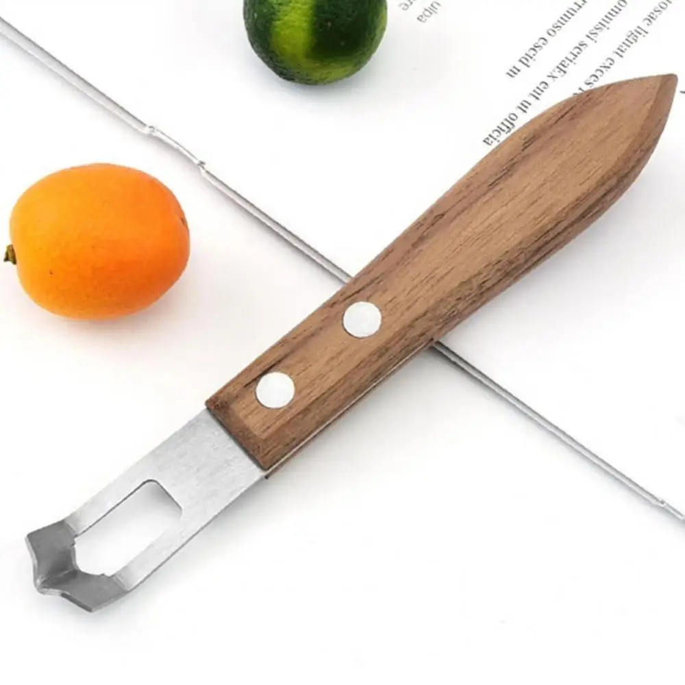 

Cocktail Cheese Citrus Lemon Peeler Vegetable Carrot Fruit Peeler Grater Wooden Handle Rust-proof Vegetable Slicer Peeler