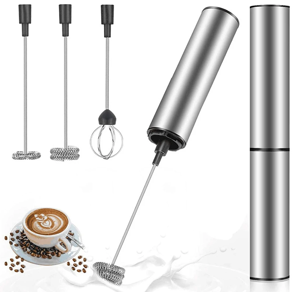 Viboelos Handheld Electric Milk Frother Stainless Steel Elec