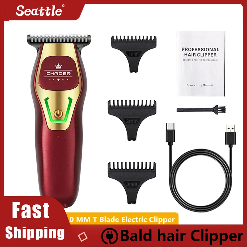 

Powerful Professional Hair Trimmer Men 0 MM T Blade Electric Clipper Rechargeable Barber Haircut Machine Beard Trimmer Shaver