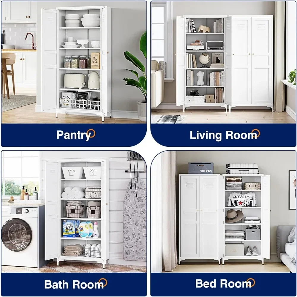 Металлический шкаф для хранения с регулируемыми полками-стальной шкафчик