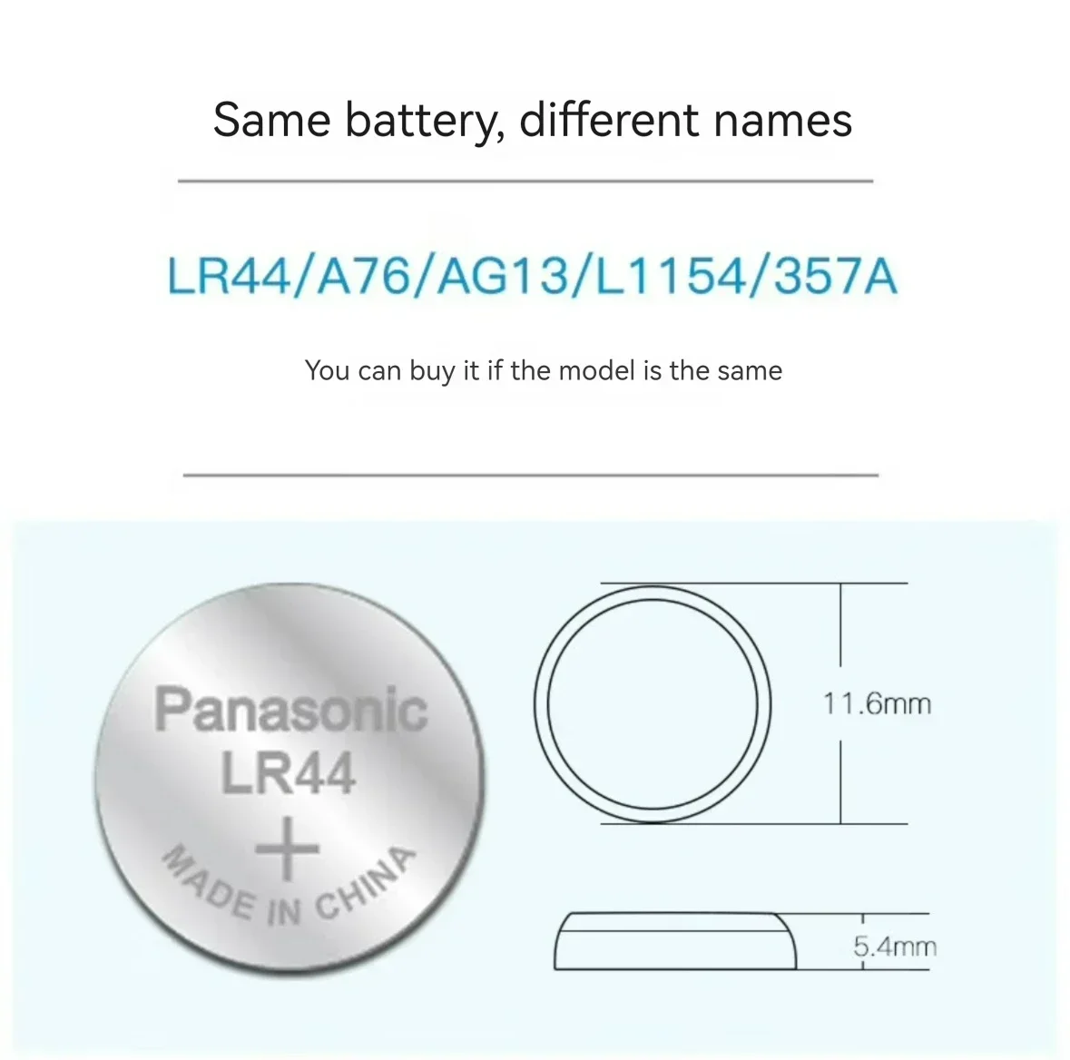 Оригинальная детская игрушечная лампа Panasonic LR44 LR41 LR1130 AG13 ag10 189 L1154 A76 357a lr44 с