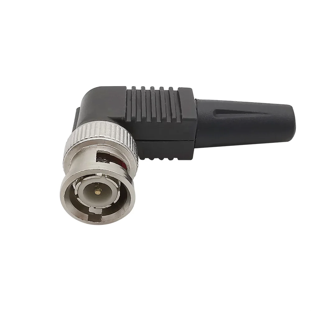 

5Pcs/Lot BNC Adapter Right Angle RG59 BNC Male Plug Pin Solderless Video Connector for CCTV Surveillance Camera Security System