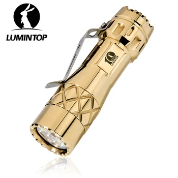 Portable EDC Flashlight Brass Outdoor Lighting Self Defense Waterproof LED Torch Light Powerful 2800 Lumens 18650 Battery LM10