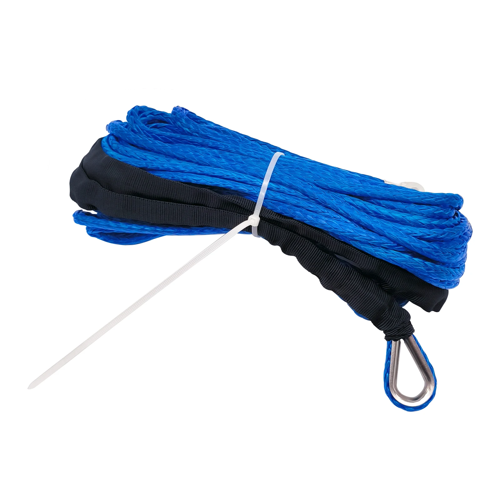 

Синтетическая лебедка, трос с черным защитным рукавом для ATV UTV 6 мм x 15 м 7700 фунтов