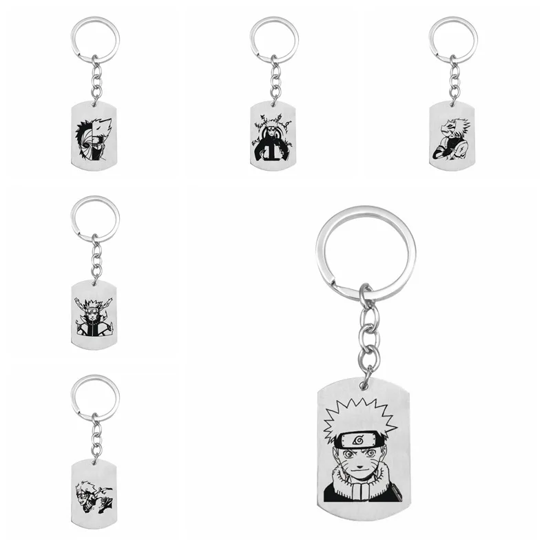 

Брелок из нержавеющей стали с изображением аниме Наруто Учиха Саске, необычный подарок для детей, оптовая продажа