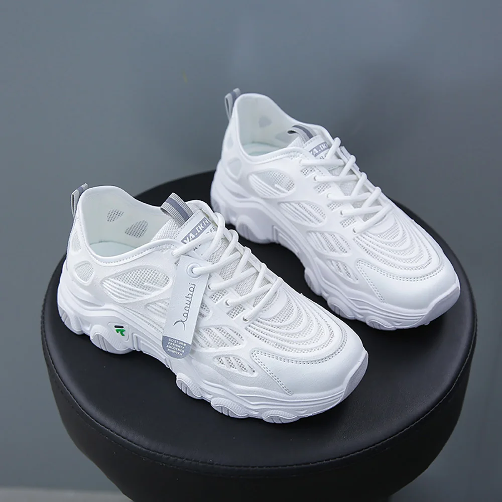2023 Summer New Casual Old Daddy Shoes Ins Trend Breathable Mesh Surface Flat Heel Student Sneakers Women Shoes