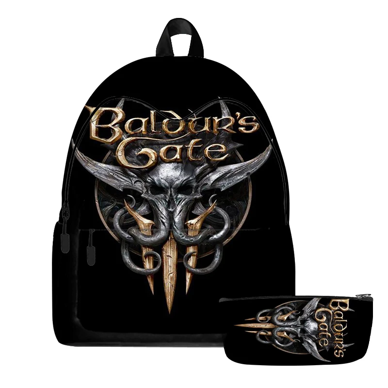 

Рюкзак Baldur's Gate 3, 2 шт., детские школьные ранцы для девочек, рюкзак для начальной девочки Shadowheart, рюкзак для учеников начальной школы
