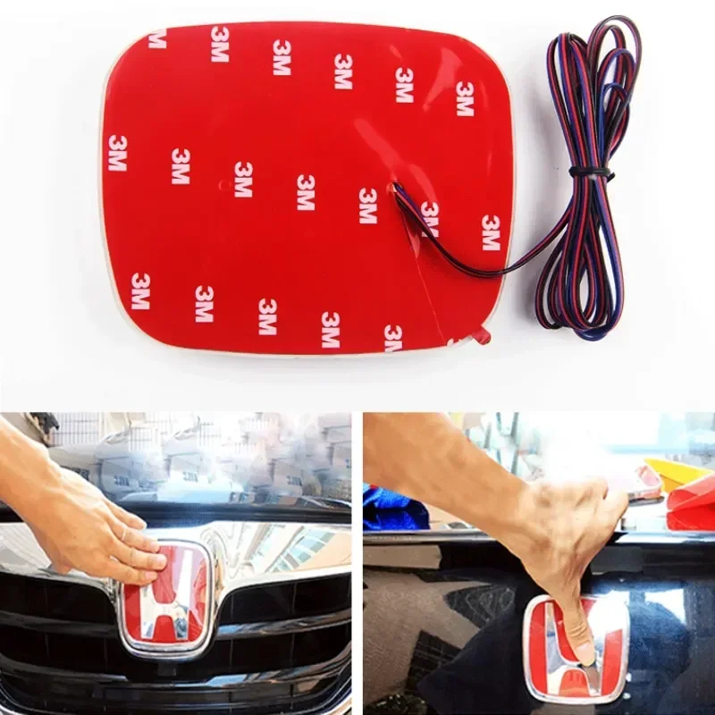 1 шт. ПММА Автомобильная Передняя светодиодная эмблема наклейка задний багажник