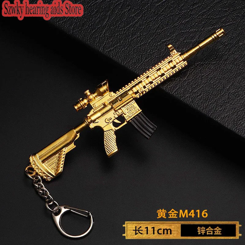 Брелок для ключей модель 11 см мир курица строительное оружие AWM M416 AKM M762 M24 SKS
