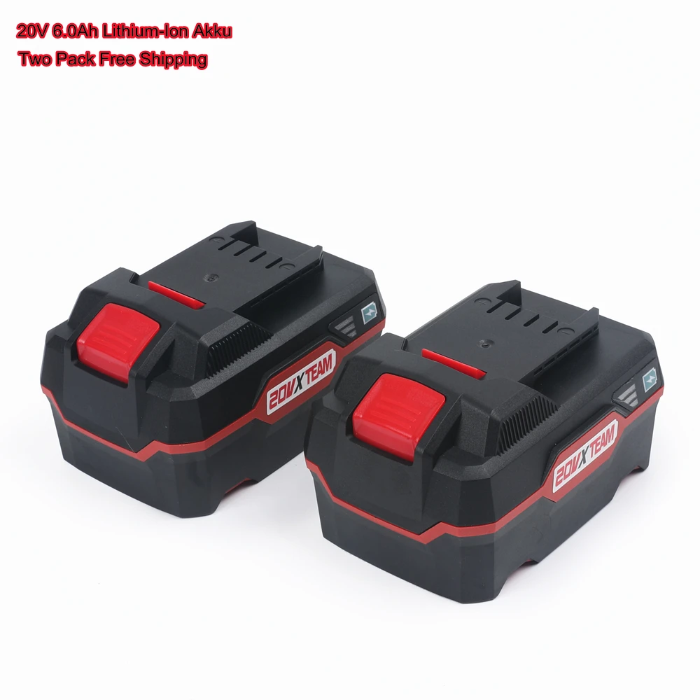 

2 Packs New 20V 6.0Ah Lithium-Ion Battery for PAP20 A3, PAP 20 B3 for Parkside X 20V Team Series Cordless Power Tools, Free Ship