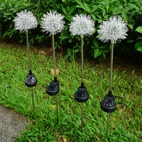 2pcs solar led lights outdoor lawn lamp dandelion flower shape outdoor luminous fairy lights for landscape garden decoration