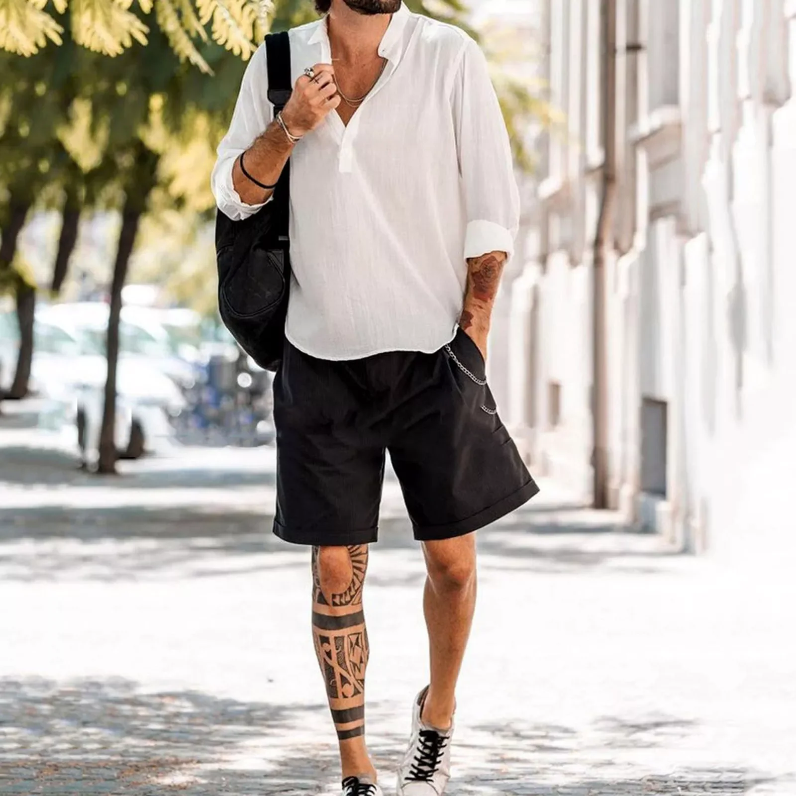 

Fit White Breathable Linen shirt Tops S-2XL 2022 Autumn New Men's Cotton Linen shirts Long Sleeve Slim