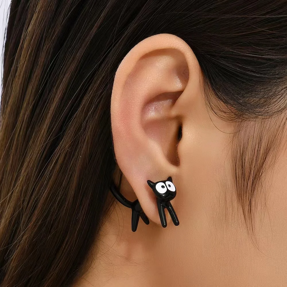 Женские серьги-гвоздики в виде кошек | AliExpress
