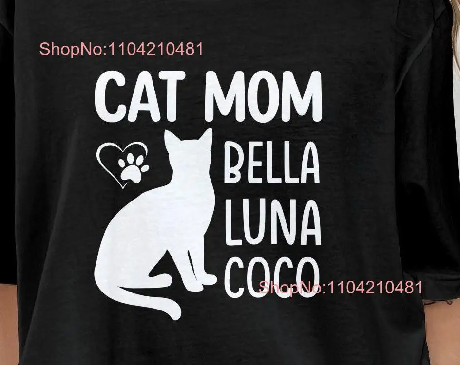Футболка Cat Mom Bella Luna Coco Cute Lover очаровательный дизайн лапы подарок для женщин с