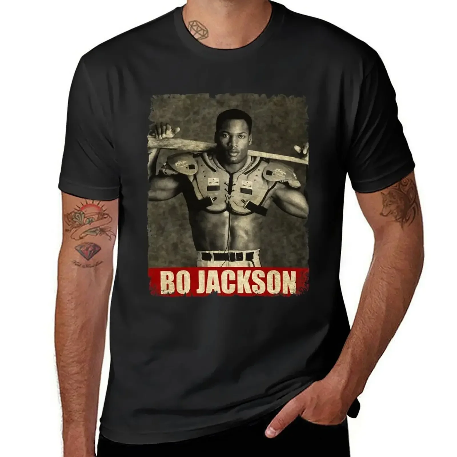 Футболка Bo Jackson в стиле ретро Мужская футболка хлопковые футболки с графическим