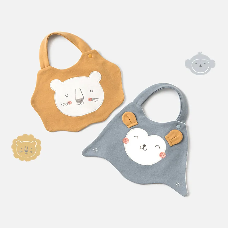 

Newborn spring and autumn cotton supplies baby food supplement period spit milk bib waterproof saliva towel foreign air baby bib