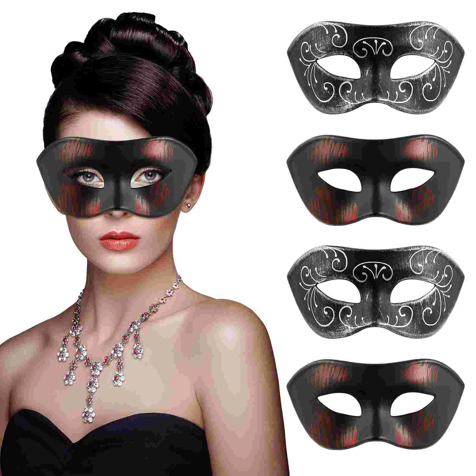 

Dance Mask Halloween Vintage Bulk Venetian Style Roman Masks Plastic Fancy Dress
