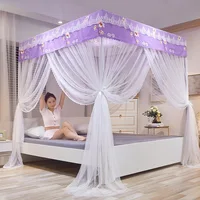 Thicken Luxury Big Mosquito Net Adult Canopy Bed Curtains Frame Mesh Tent Bunk Bed Accessories Mosquiteiro Home Supplies AH50WZ