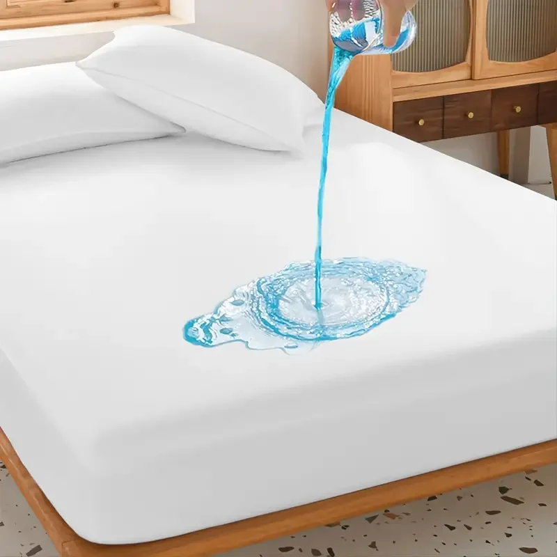 

HMTX 1pc Queen Size Mattress Protector, Premium 100% Waterproof Mattress Protector, Vinyl Free Cooling Mattress Protector (Queen