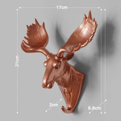 

A head of the animal decorative hook creative personality three-dimensional mural Statues Crafts for Home Hotel Wall Hanging Art