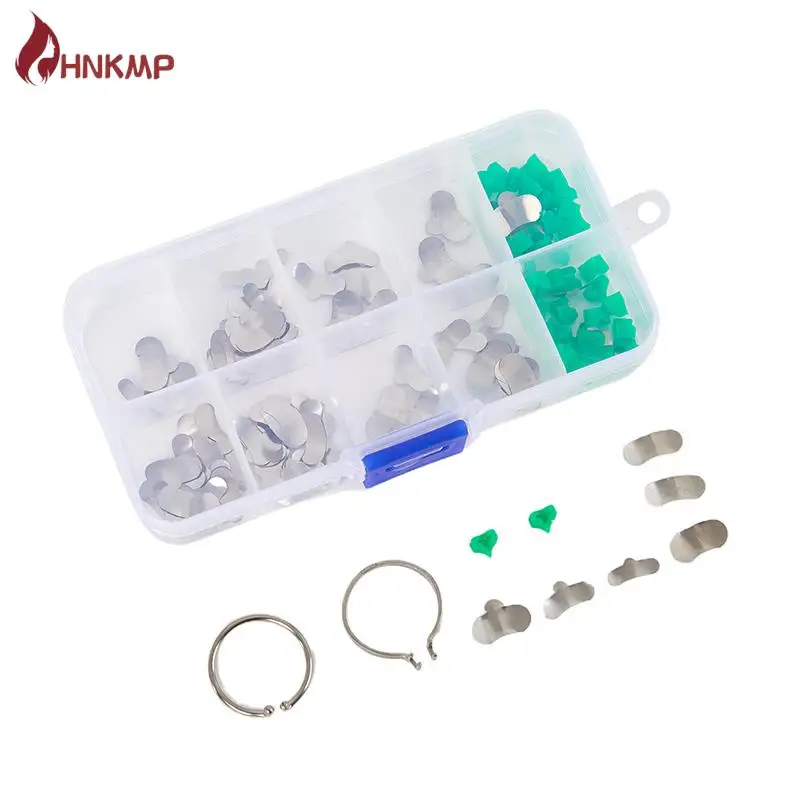 

140Pcs/Box Dental Matrix Sectional Contoured Metal Matrices Bands Dental Matrix Rings Full Teeth Replacement Dentsit Oral Care