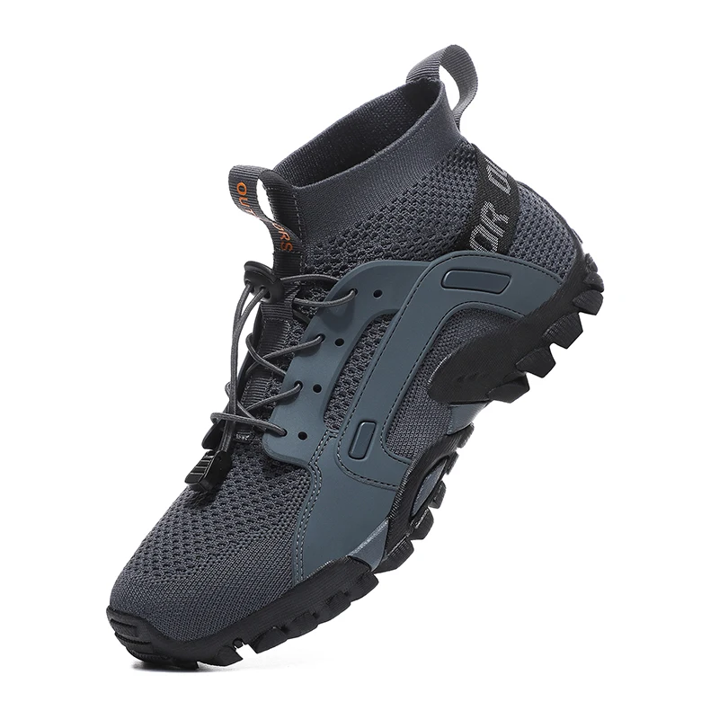 JIEMIAO New High Quality Men Hiking Shoes Mesh Breathable Tactical Combat Army Boots Non-Slip Outdoor Trail Trekking Shoes