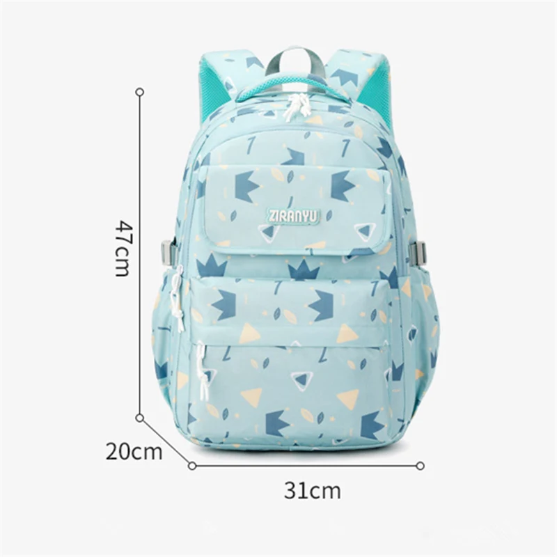 Geometric Printing School Bags Children Backpacks For Teenagers Girls Waterproof Trave Bag Child Orthopedics 3Pcs/set Schoolbags