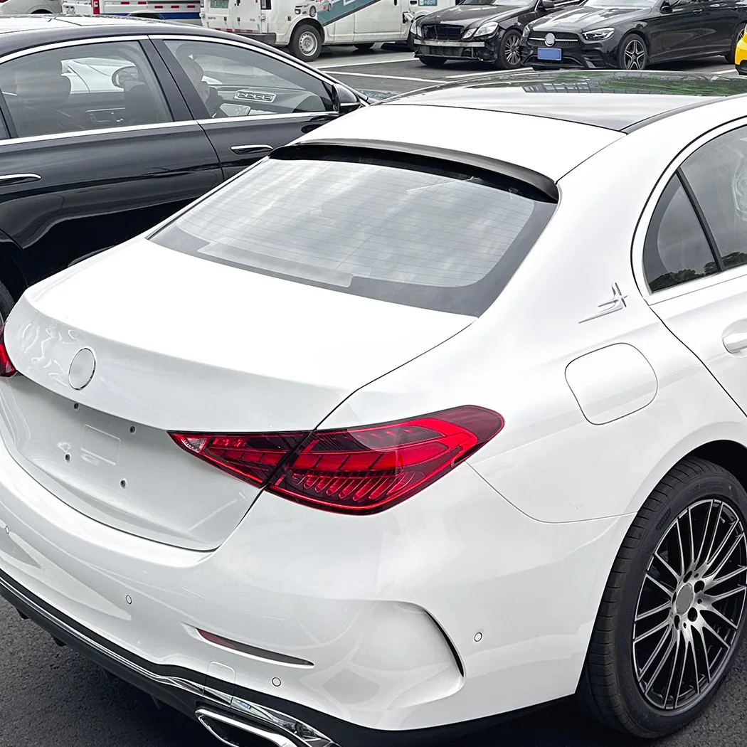 Для Mercedes W206 Sedan C-Class 4DOOR C200 260 C43 C63 AMG 2022 + глянцевый черный задний спойлер на крышу