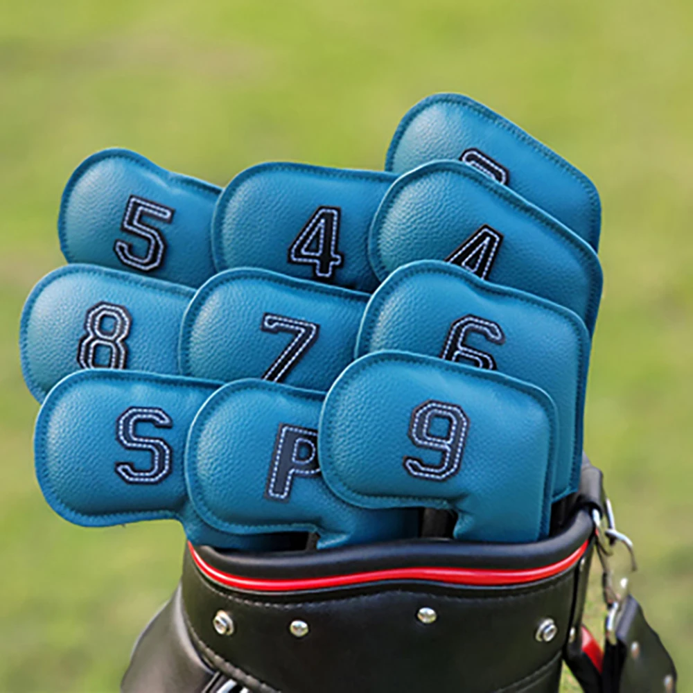 

4-9,P,S,A,X 10 шт./компл. железная головная повязка для гольфа, Клубная головная повязка, чехол с вышивкой и номером, аксессуары для спортивного об...