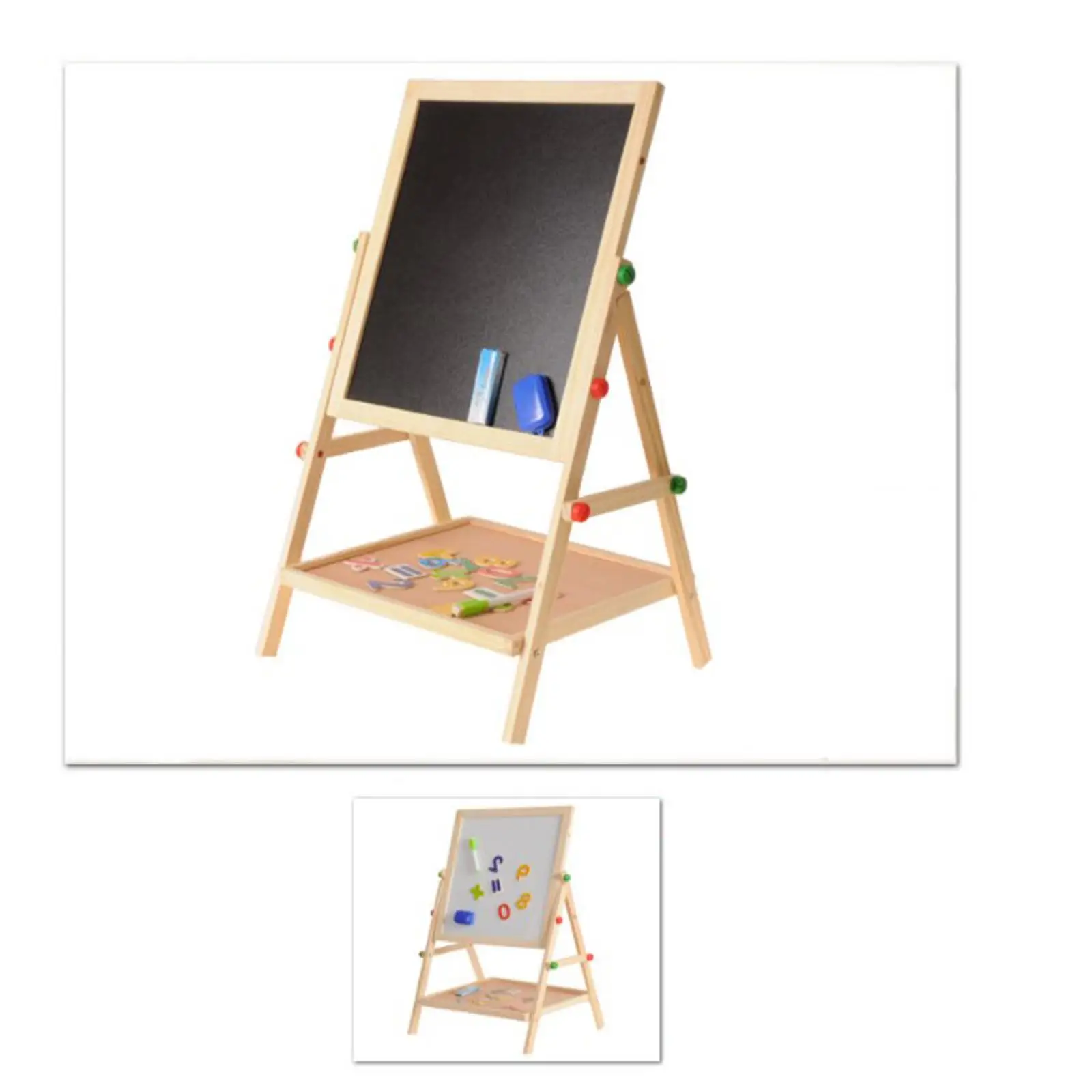 

Kids Easel Erase Board Double Side Whiteboard for Birthday Home